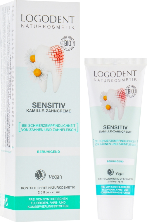 Біопаста зубна, для чутливих зубів - Logona Logodent Sensitiv Toothpaste — фото N1