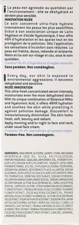 Сироватка для зволоження шкіри обличчя - Nuxe Creme Fraiche De Beaute 48HR Moisture Skin-Quenching Serum — фото N3