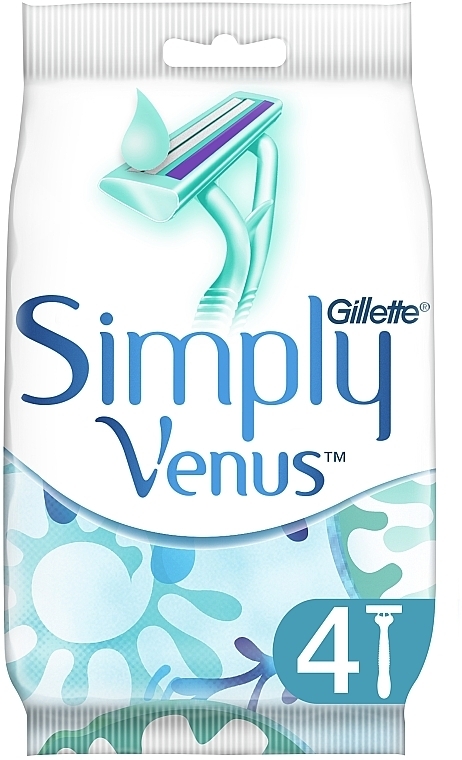 Набір одноразових станків для гоління, 4 шт. - Gillette Venus Simply 2 — фото N1