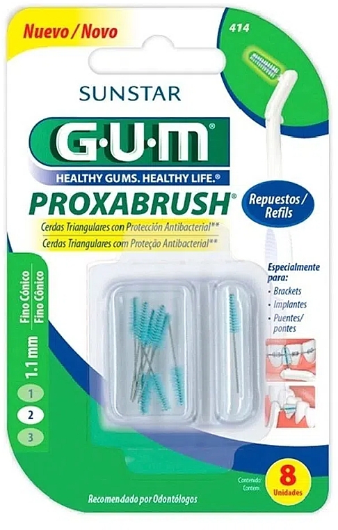 Сменные насадки для межзубных щеток - G.U.M Proxabrush 1.1 — фото N1