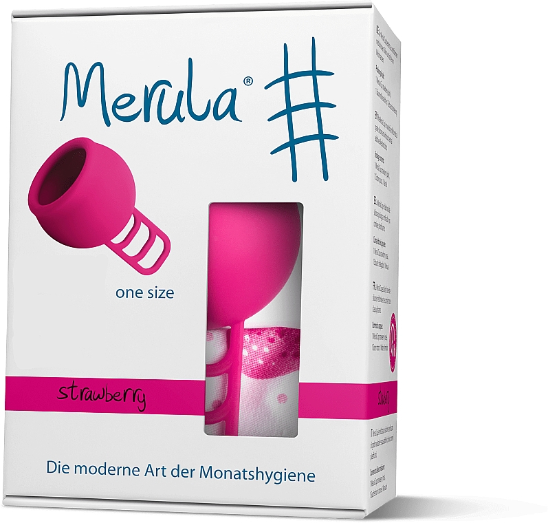 Универсальная менструальная чаша one size - Merula Cup Strawberry — фото N1