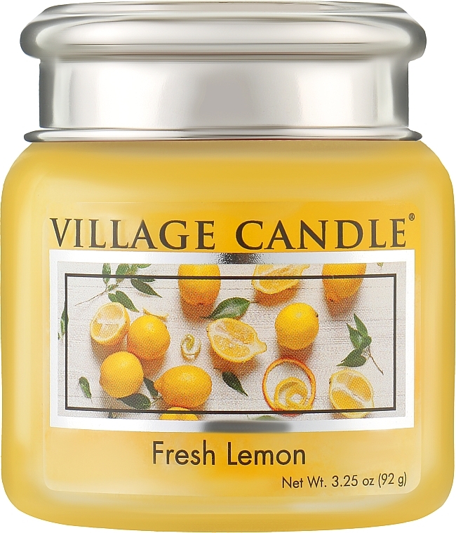 Ароматическая свеча в банке "Свежий лимон" - Village Candle Fresh Lemon — фото N1
