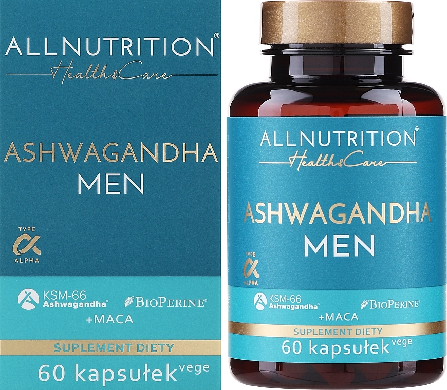 Харчова добавка "Ашваганда" для чоловіків - Allnutrition Health & Care Ashwagandha Men Suplement Diety — фото N2