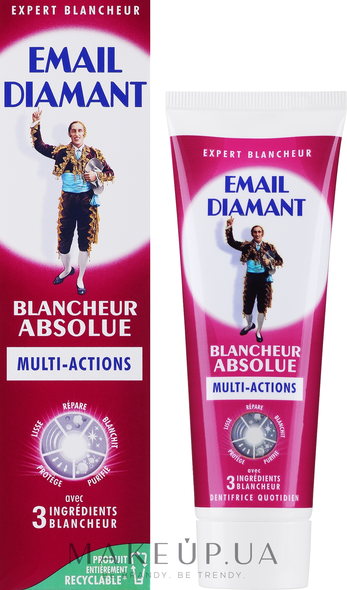 Зубная паста "Абсолютная белизна" - Email Diamant Dentifrice Blancheur Absolue — фото 75ml