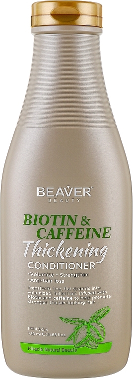 Кондиціонер для волосся з біотином та кофеїном - Beaver Professional Biotin & Caffeine Thickening Conditioner — фото N2