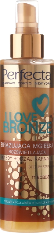 Бронзирующий спрей с маслом макадамии - Perfecta I Love Bronze Spray Mist — фото N1