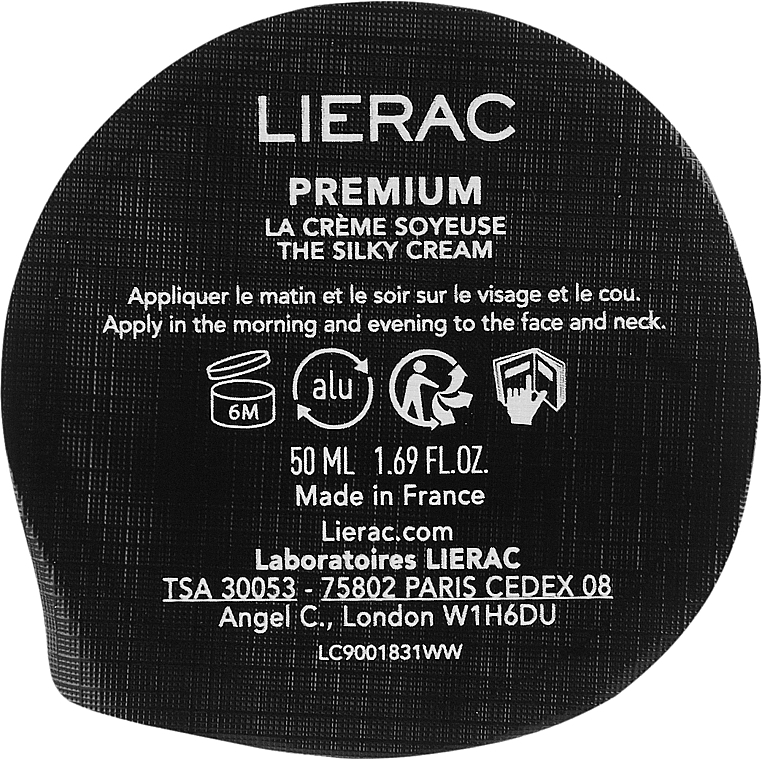 Антивозрастной крем для лица - Lierac Premium The Silky Cream (сменный блок) — фото N1
