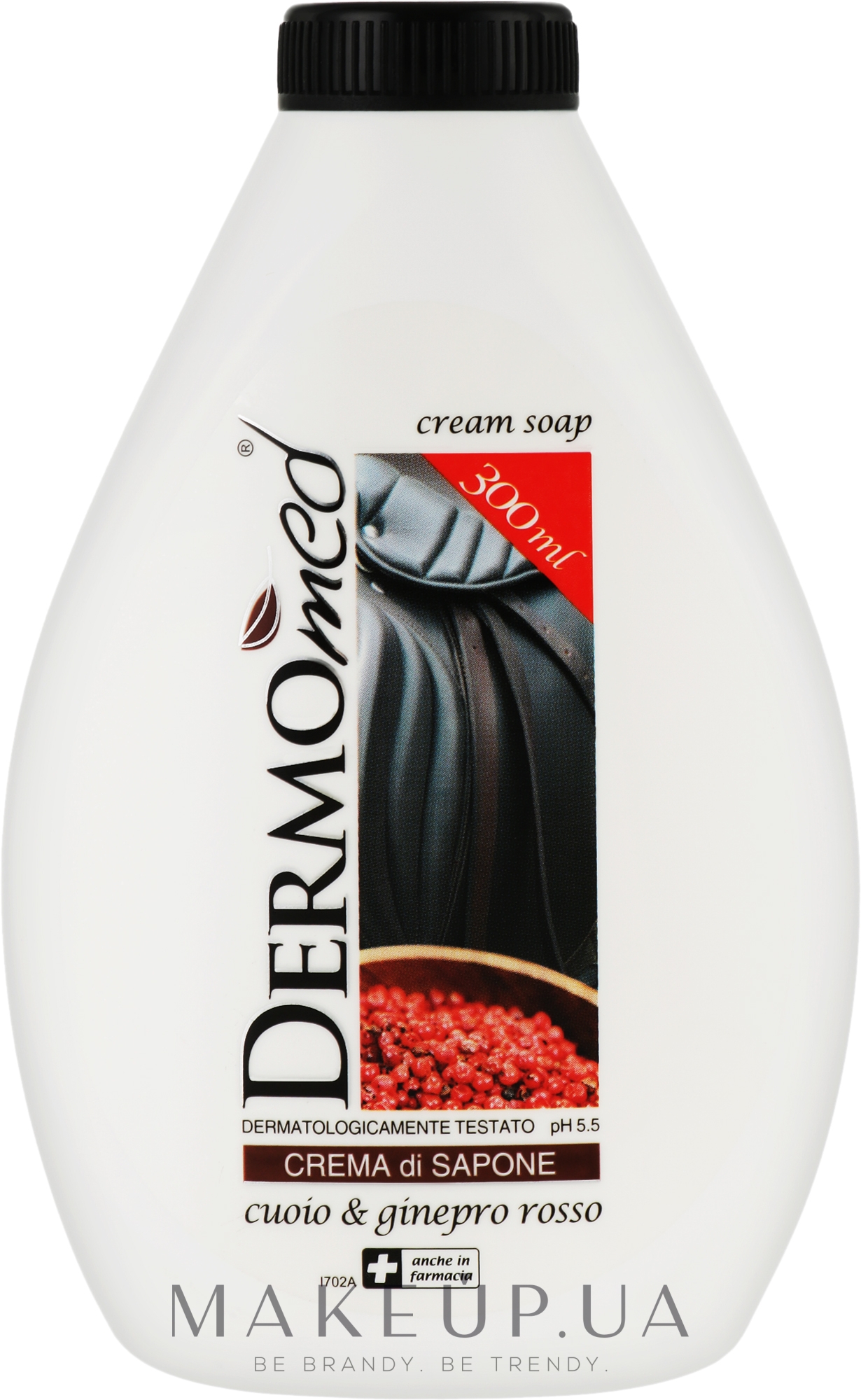 Жидкое мыло для рук - Dermomed Leather & Red Juniper Liquid Soap (рефилл) — фото 300ml