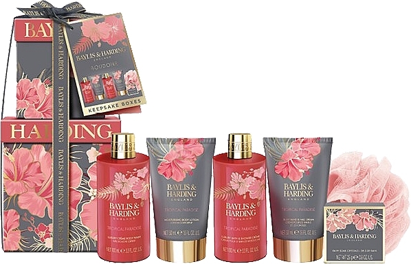 Набір, 6 продуктів - Baylis & Harding Boudoire Tropical Paradise Luxury Pamper Present Gift Set — фото N1