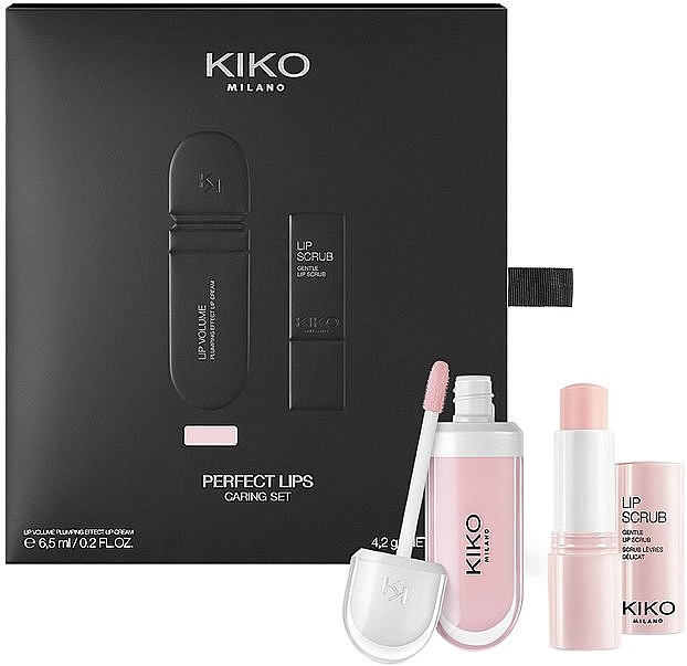 Kiko Milano Perfect Lips Caring Set (lip/scrb/4.2g + lip/cream/6.5ml) - Kiko Milano Perfect Lips Caring Set (lip/scrb/4.2g + lip/cream/6.5ml)