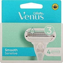 Змінні касети для гоління, 4 шт. - Gillette Venus Smooth Sensitive — фото N1