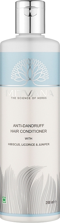 Кондиціонер для волосся проти лупи з ялівцем і лакрицею  - Mitvana Anti Dandruff Hair Conditioner with Hibiscus, Licorice & Juniper — фото N1
