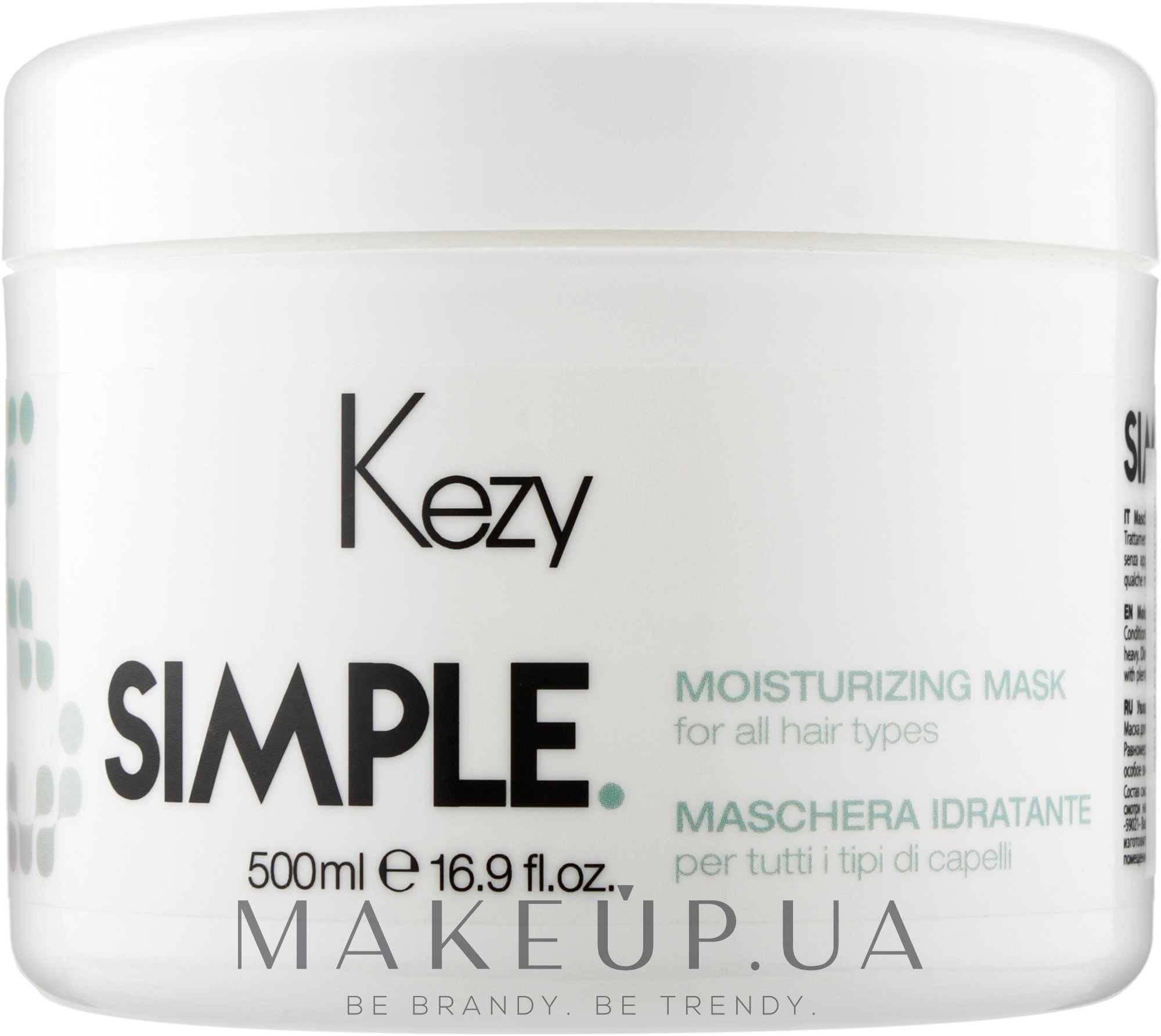 Зволожувальна маска для волосся - Kezy Simple Moisturizing Mask — фото 500ml