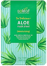 Маска з екстрактом алое - Soleaf So Delicious Aloe Moisturizing Mask Sheet — фото N1