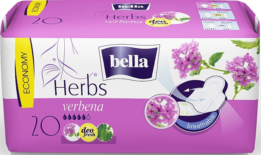 Гигиенические прокладки, 20 шт. - Bella Herbs Verbena — фото N1