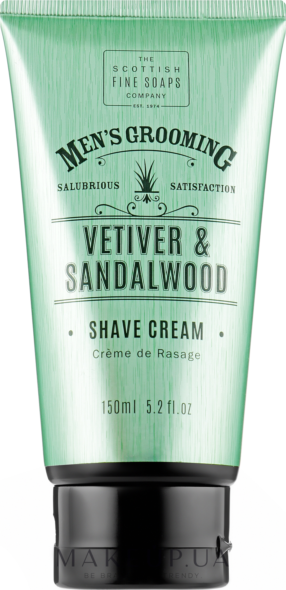 Крем для гоління "Ветивер і сандал" - Scottish Fine Soaps Vetiver & Sandalwood Shave Cream — фото 150ml