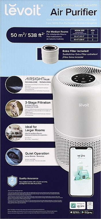 Очищувач повітря - Levoit Air Purifier Core 300S Plus — фото N1