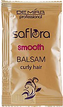 Бальзам для выпрямления волос и ежедневного ухода за вьющимися волосами - Demira Professional Saflora Smooth (пробник) — фото N1