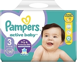 Подгузники Active Baby 3 (6-10 кг), 90 шт - Pampers — фото N2