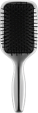 Щітка для волосся CS348, прямокутна з ручкою, срібло - Cosmo Shop — фото N1