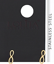 Серьги женские, бесконечность, золотистые - Lolita Accessories — фото N1