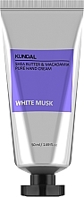 Крем для рук "Белый мускус" - Kundal Shea Butter & Macadamia Pure Hand Cream White Musk — фото N2