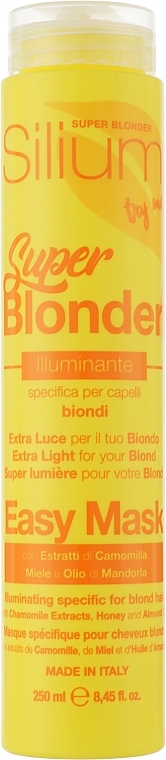 Маска для блеска волос - Silium Super Blonder Illuminating Easy Mask