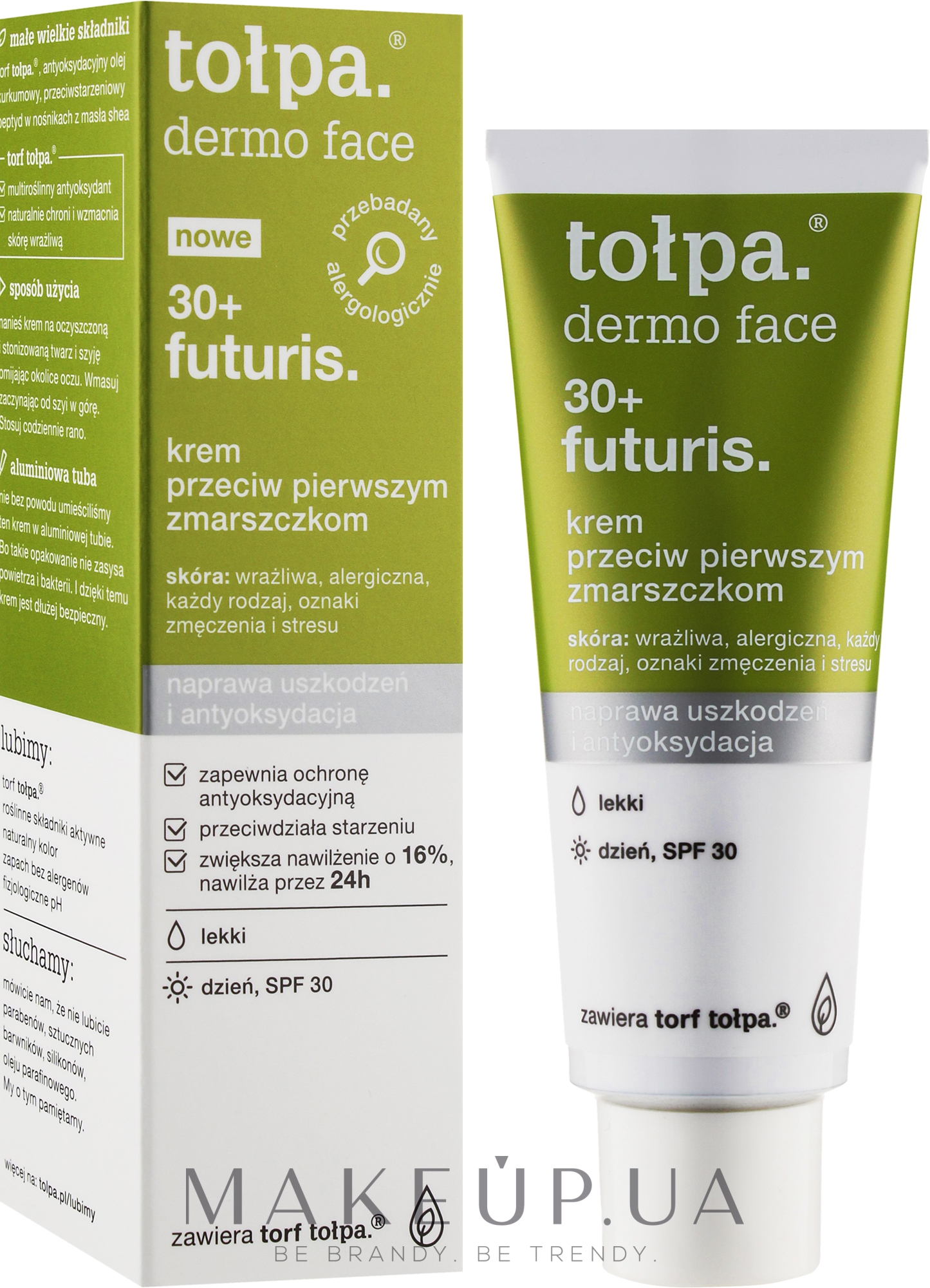 Денний крем для обличчя від перших зморшок - Tolpa Dermo Face Futuris 30+ Face Cream SPF30 — фото 40ml