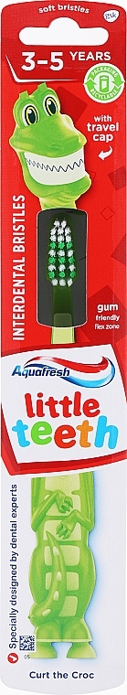 УЦЕНКА  Детская зубная щетка, 3-5 лет, Curt the Croc - Aquafresh Little Teeth Soft * — фото N1