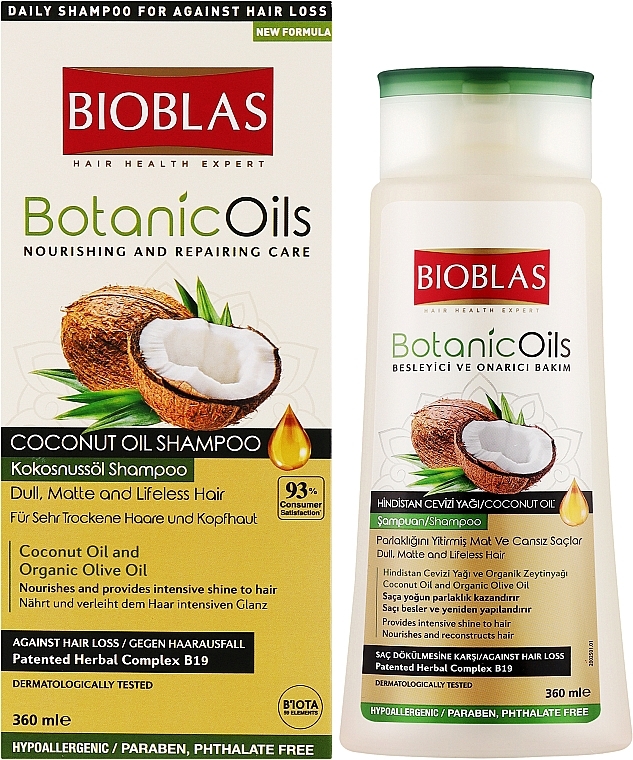 Шампунь для волосся з кокосовим маслом - Bioblas Botanic Oils — фото N2