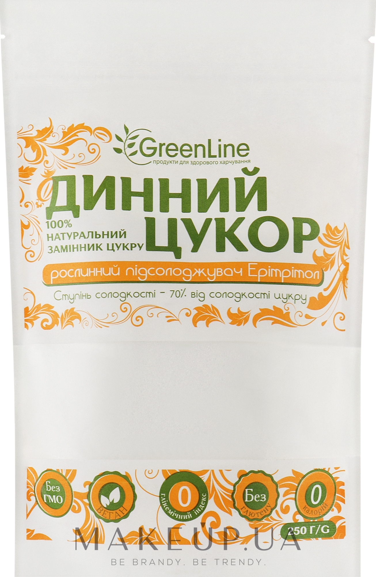 Растительный подсластитель, эритритол "Дынный сахар" - GreenLine — фото 250g