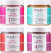 Набір для рук і ніг з рожевою глиною - IBD Aussie Pink Clay Detox Intro Kit (soak/114g + scr/180g + mask/120ml + cr/120ml) — фото N2