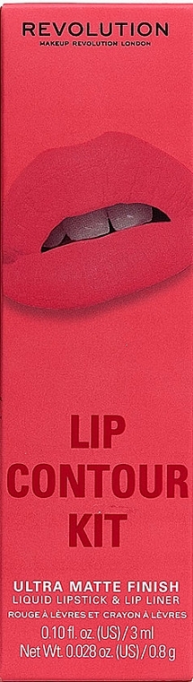 Набір для макіяжу губ - Makeup Revolution Lip Contour Kit Soulful Pink (lipstick/3ml + l/pencil/0.8g) — фото N1
