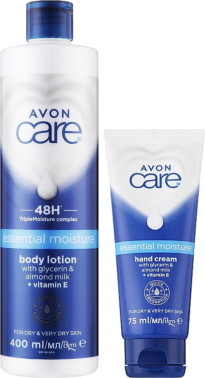 Набор - Avon Care Essential Moisture (b/lot/400ml + h/cr/75ml)  — фото N1