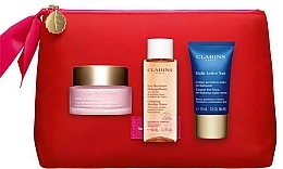 Духи, Парфюмерия, косметика УЦЕНКА Набор - Clarins Multi-Active Holiday Set (day/cr/50ml + nig/cr/15ml + micel/water/50ml + bag/1pcs) *