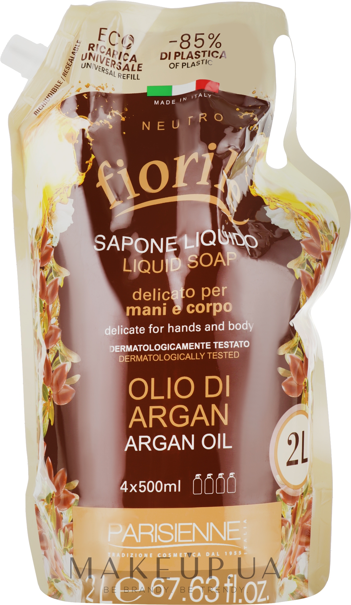 Жидкое мыло "Аргановое масло" - Parisienne Italia Fiorile Argan Oil Liquid Soap (дой-пак) — фото 2000ml
