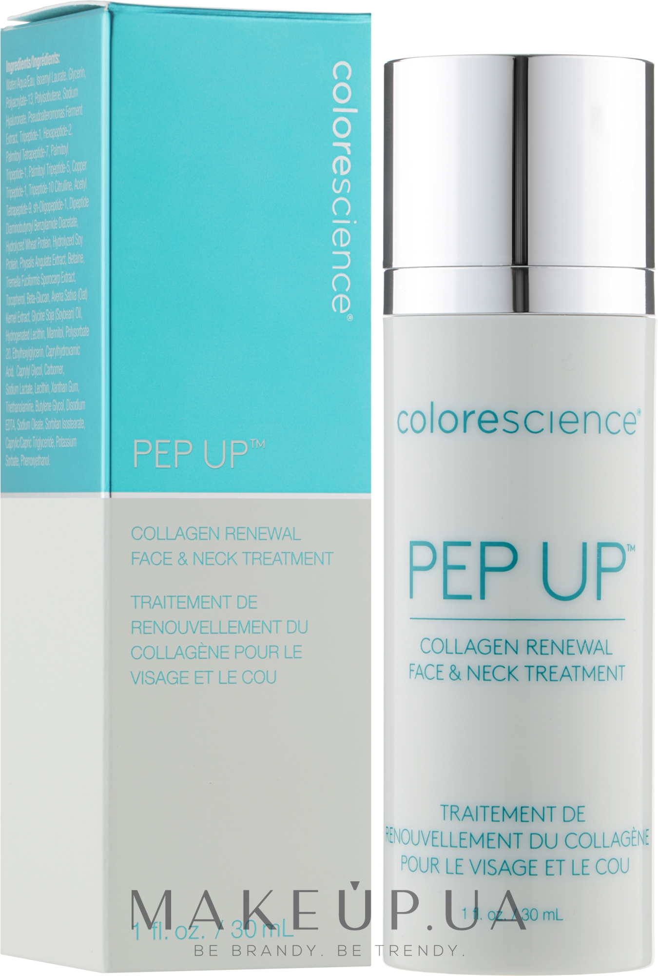 Крем для лица и шеи, стимулирующий выработку коллагена - Colorescience Pep Up Collagen Renewal Face & Neck Treatment — фото 30ml