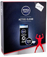 Духи, Парфюмерия, косметика Набор - NIVEA MEN Active Clean (sh/gel/250ml + cr/75ml)