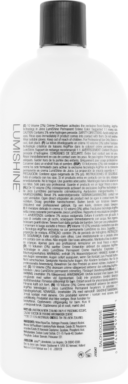 Крем-окислитель 3% - Joico Lumishine Creme Developer — фото N2
