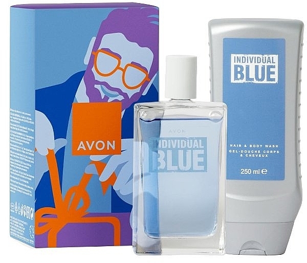 Avon Individual Blue For Him - Набор (edt/100ml + sh/gel/250ml)  — фото N1