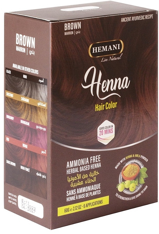 Хна для волос - Hemani Henna Natural Hair Color — фото N2