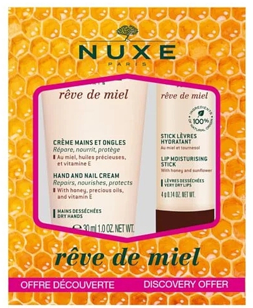Набір - Nuxe Reve De Miel (h/cr/30ml + lip/stick/4g) — фото N1