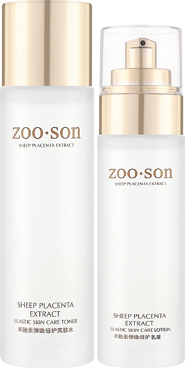 Подарунковий антивіковий набір для пружності шкіри - Zoo:Son Sheep Placenta Extract Elastic Skin Care Set (ton/120ml + lot/80ml) — фото N2