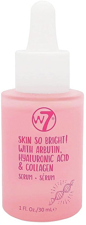 Освітлювальна сироватка для обличчя - W7 Skin So Bright! With Arbutin Hyaluronic Acid Collagen Serum — фото N1
