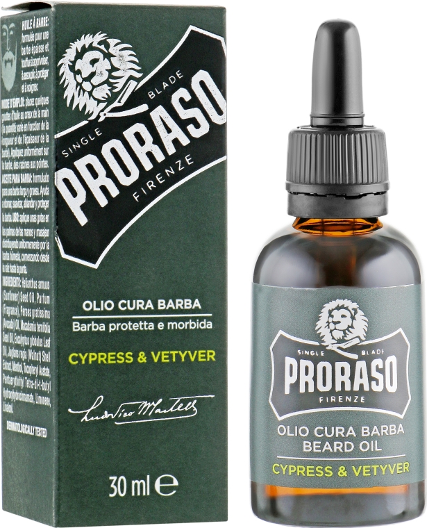Масло для бороды - Proraso Cypress & Vetyver Beard Oil