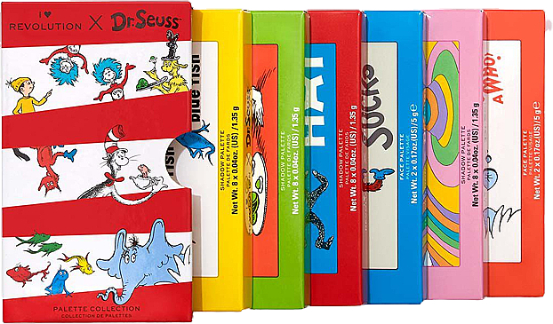 Набір палеток для макіяжу, 6 продуктів - I Heart Revolution Dr. Seuss Palette Collection — фото N1