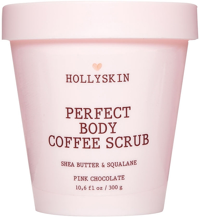 УЦІНКА Скраб для ідеально гладенької шкіри, з маслом ши й скваланом - Hollyskin Perfect Body Coffee Scrub Pink Chocolate * — фото N1