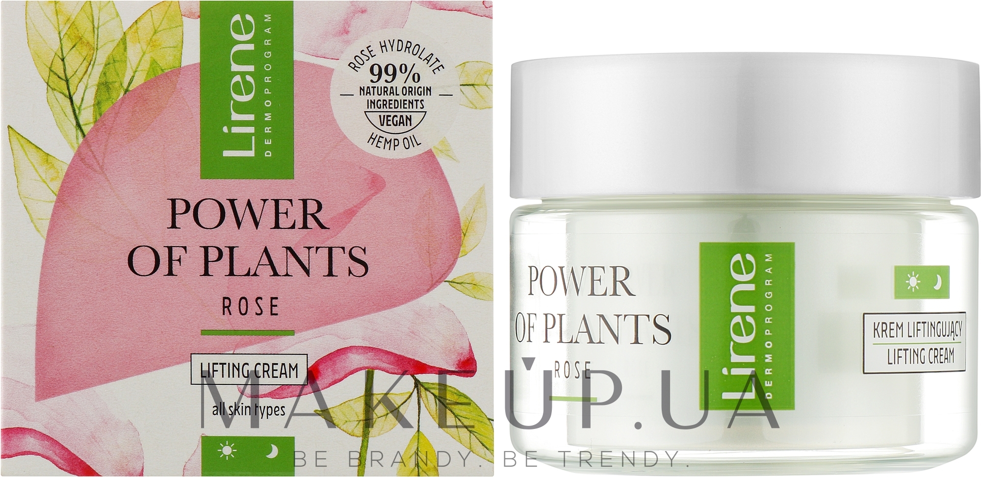 Подтягивающий крем для лица - Lirene Power Of Plants Rose Lifting Cream — фото 50ml