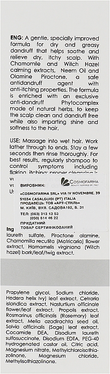 Шампунь от перхоти - Cosmofarma Toscana Care Shampoo Antiforfora — фото N3