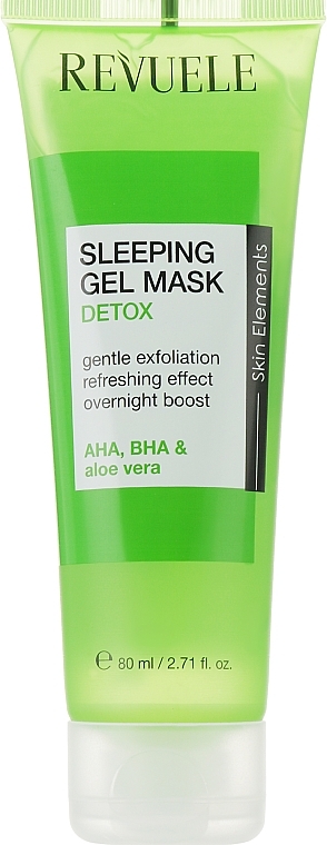 Ночная гелевая детокс-маска для лица - Revuele Sleeping Gel Mask Detox — фото N1